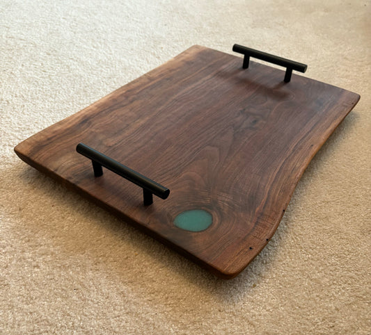 Black Walnut Charcuterie Board with Epoxy Inlay