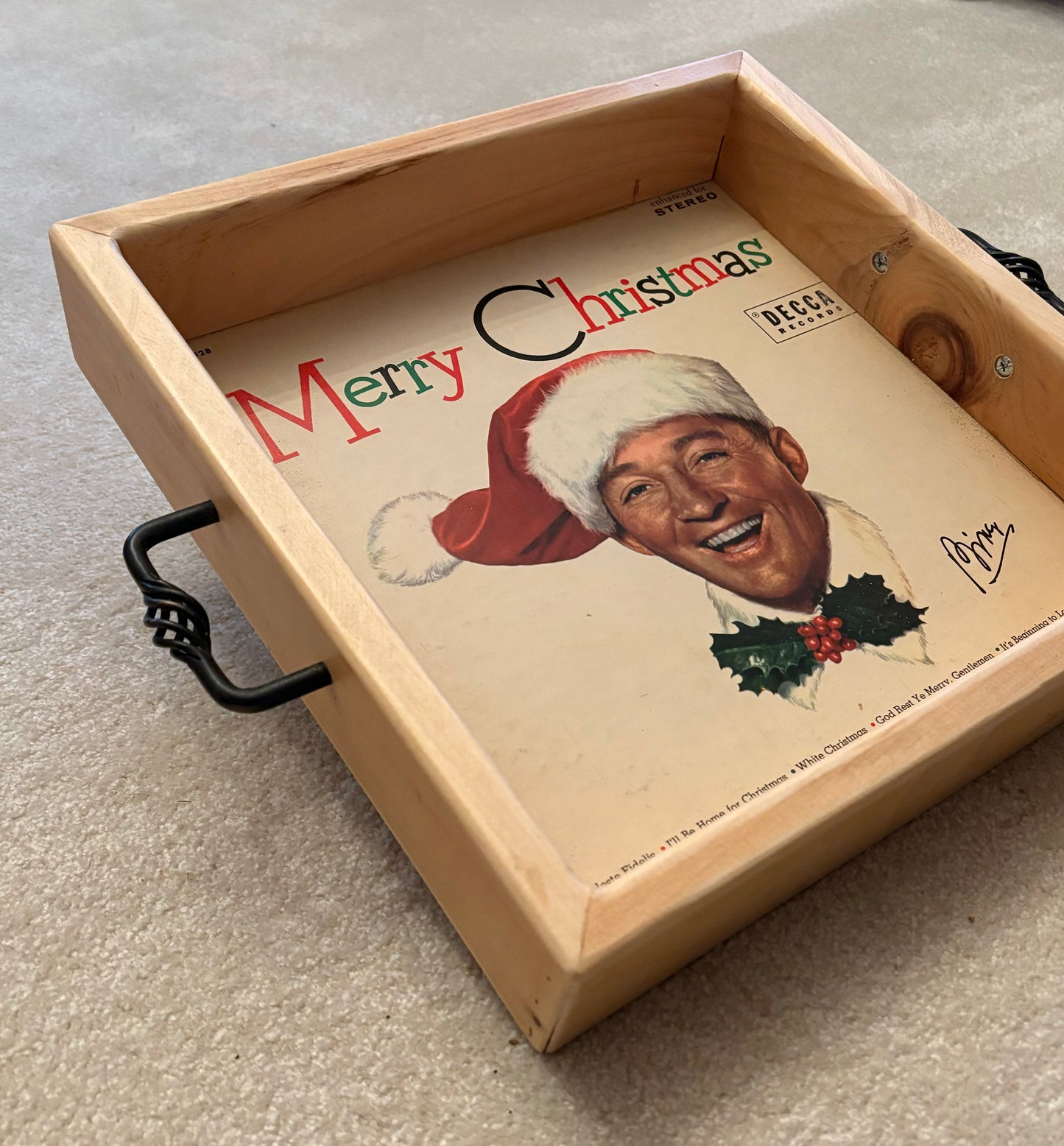 Bing Crosby Christmas Tray